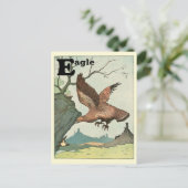 Golden Eagle Animal Alphabet Letter E Postkarte (Stehend Vorderseite)