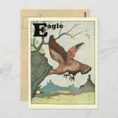 Golden Eagle Animal Alphabet Letter E Postkarte (Vorne/Hinten)