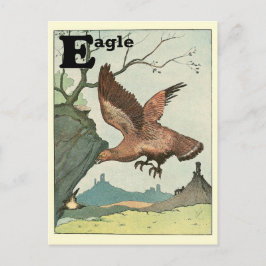 Golden Eagle Animal Alphabet Letter E Postkarte