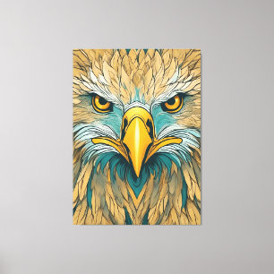 Golden Eagle Artwork Leinwanddruck