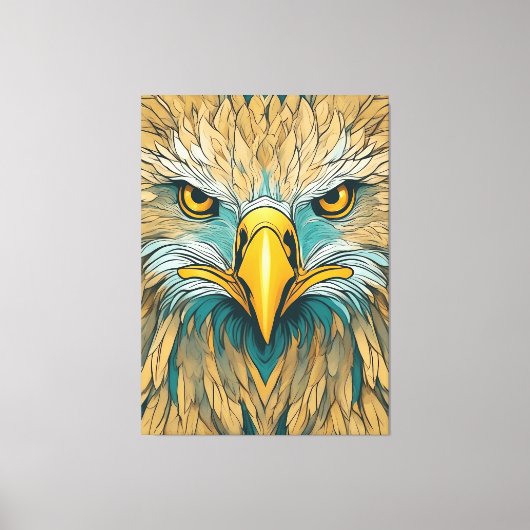 Golden Eagle Artwork Leinwanddruck (Vorderseite)