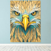 Golden Eagle Artwork Leinwanddruck (Insitu (Holzboden))