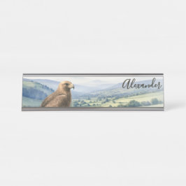 Golden Eagle Bird Wildlife Landscape Personalized Schreibtischnamensplakette