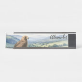 Golden Eagle Bird Wildlife Landscape Personalized Schreibtischnamensplakette (Vorderseite )