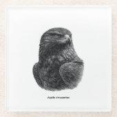 Golden Eagle Black & White Glasuntersetzer (Vorderseite)