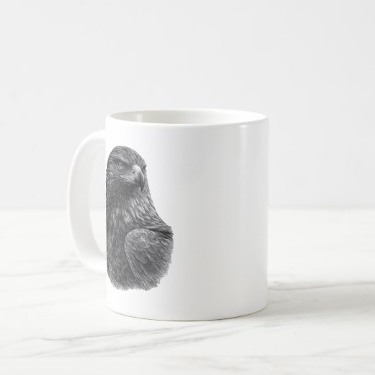 Golden Eagle Black & White Kaffeetasse (Vorderseite Links)
