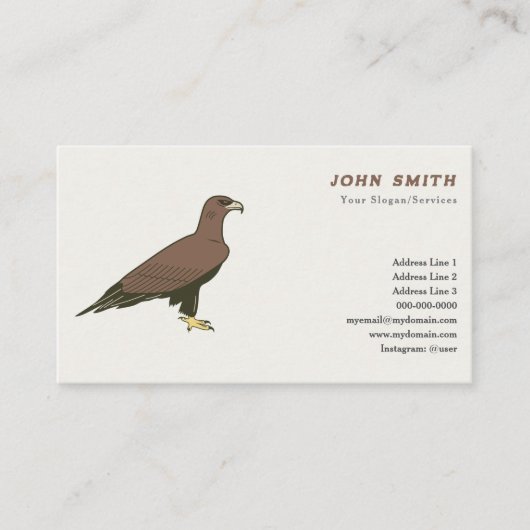 Golden Eagle Business Card Visitenkarte (Vorderseite)