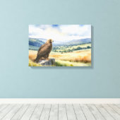 Golden Eagle Country Landschaft Wasserfarbe Stil Leinwanddruck (Insitu (Holzboden))
