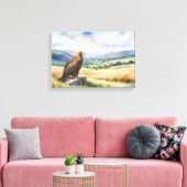 Golden Eagle Country Landschaft Wasserfarbe Stil Leinwanddruck (Insitu (Wohnzimmer))