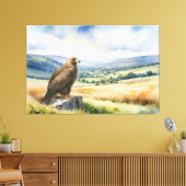 Golden Eagle Country Landschaft Wasserfarbe Stil Leinwanddruck (Insitu (Wohnzimmer))