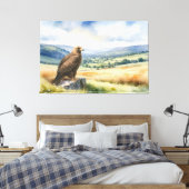 Golden Eagle Country Landschaft Wasserfarbe Stil Leinwanddruck (Insitu (Schlafzimmer))