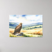 Golden Eagle Country Landschaft Wasserfarbe Stil Leinwanddruck (Vorderseite)