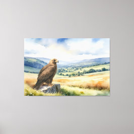 Golden Eagle Country Landschaft Wasserfarbe Stil Leinwanddruck