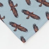 Golden Eagle Frenzy Fleece-Decke (Hellblau) Fleecedecke (Ecke)