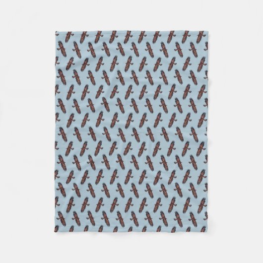 Golden Eagle Frenzy Fleece-Decke (Hellblau) Fleecedecke (Vorderseite)