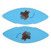 Golden eagle funny cartoon illustration football (Paneele)