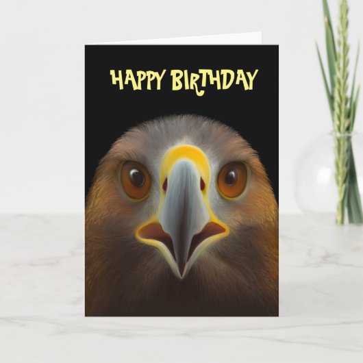 Golden Eagle Happy Birthday Card Karte (Vorderseite)
