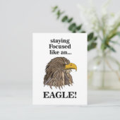 Golden Eagle Head Postkarte (Stehend Vorderseite)