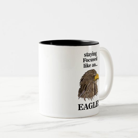 Golden Eagle Head Zweifarbige Tasse (VorderseiteRechts)