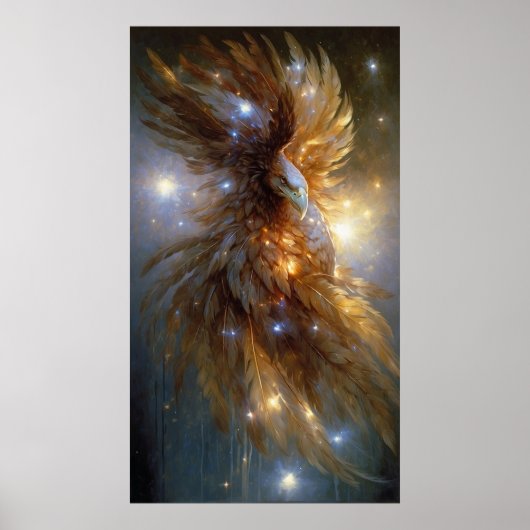 "Golden Eagle in Diamond Flight" Poster (Vorne)
