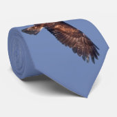 Golden Eagle in Flight Krawatte Double (Farbauswah (Gerollt)