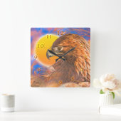 GOLDEN EAGLE "Legends" Quadratische Wanduhr (Zuhause)