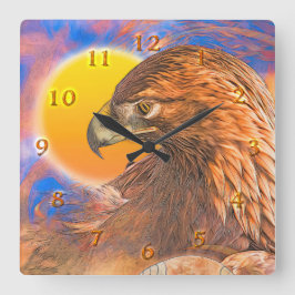 GOLDEN EAGLE "Legends" Quadratische Wanduhr