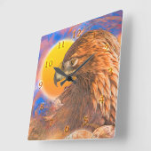 GOLDEN EAGLE "Legends" Quadratische Wanduhr (Winkel)
