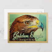 Golden Eagle Postkarte - Wildnis der Welt (Vorne/Hinten)
