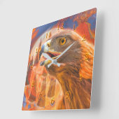 GOLDEN EAGLE ruft alle Kachina-Uhr auf Quadratische Wanduhr (Winkel)