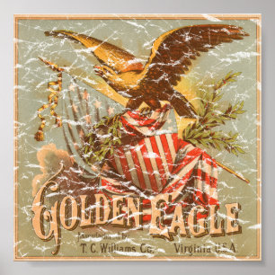 Golden Eagle Tobacco 1900 - Not leidend Poster