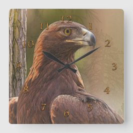 GOLDEN EAGLE “VOYAGER” SQUARE WALL CLOCK QUADRATISCHE WANDUHR