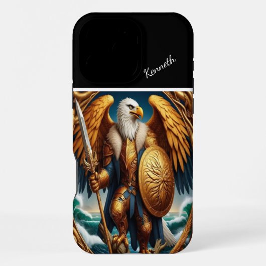 Golden Eagle Warrior iPhone Hülle (Rückseite)