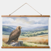 Golden Eagle Wildlife Bird of Prey Landscape Wandteppich Mit Holzrahmen (Vorne)
