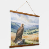 Golden Eagle Wildlife Bird of Prey Landscape Wandteppich Mit Holzrahmen (Gewinkelt)