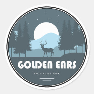 Golden Ears Provincial Park Hirsche Runder Aufkleber