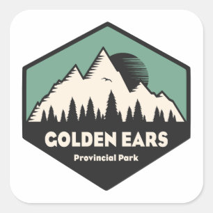 Golden Ears Provincialpark British Columbia Quadratischer Aufkleber