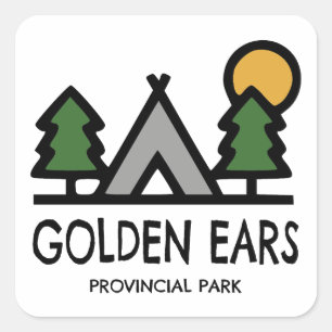 Golden Ears Provincialpark British Columbia Quadratischer Aufkleber