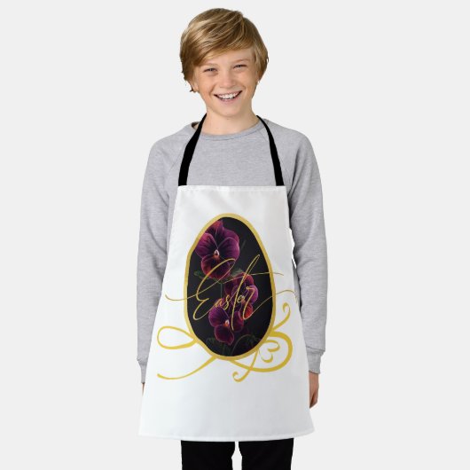 Golden Easter Egg and Elegant Iris Schürze (Getragen)