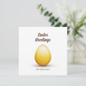 Golden Easter Egg  Feiertagskarte (Stehend Vorderseite)