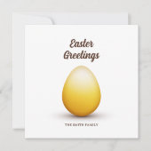 Golden Easter Egg  Feiertagskarte (Vorderseite)