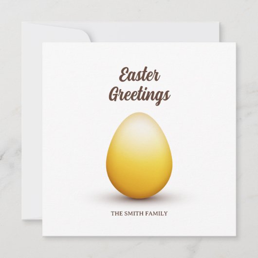 Golden Easter Egg  Feiertagskarte (Vorderseite)