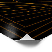 Golden Eclipse Art Deco Poster (Ecke)