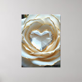 Golden-Edged Purity Crystal Rose Canvas Art Leinwanddruck (Vorderseite)