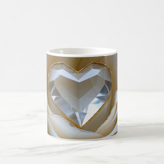 Golden-Edged Purity Crystal Rose Mug Kaffeetasse (Mittel)