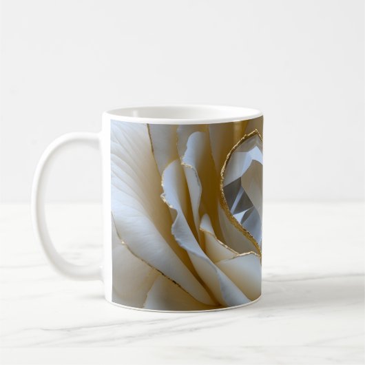 Golden-Edged Purity Crystal Rose Mug Kaffeetasse (Links)