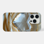 Golden-Edged Purity Crystal Rose Phone Case iPhone Hülle (Rückseite (Horizontal))