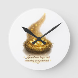 Golden Egg Nest Inspirations-Wanduhr Runde Wanduhr