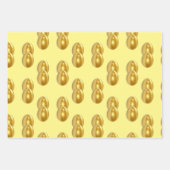 Golden Eggs Wrapping Paper Flat Sheet Set 3 Geschenkpapier Set (Vorderseite 3)