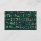 Golden Egypten Hieroglyphs Typografie Ägypten Begleitkarte (Vorderseite)